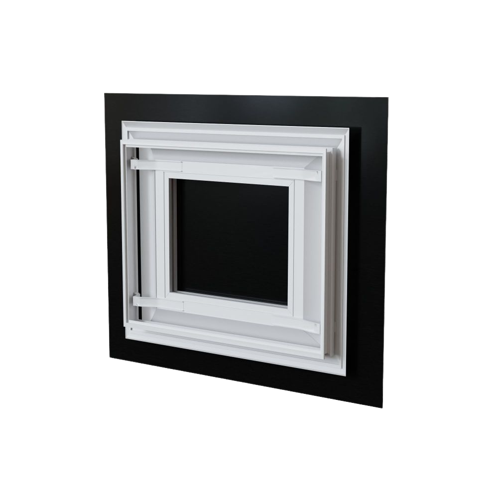 Baillindustrie - Grille soufflage Confort Black - Photo produit DIF500X400 BLACK vue arrière